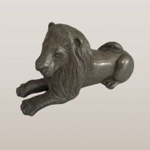 Vintage small lion pewter